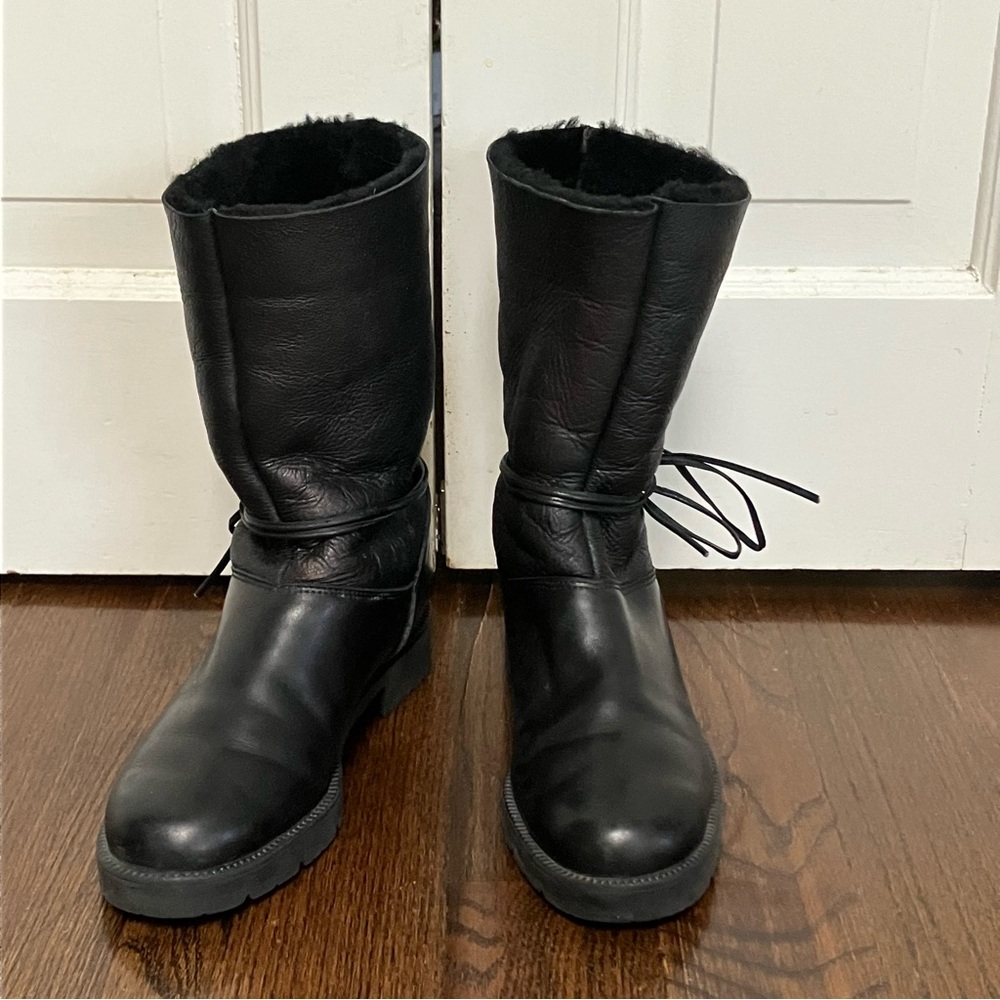 Santana Canada Fur Shearling Sheepskin Snow Boots 7 M